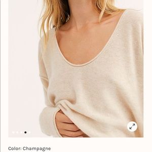 Free people cashmere v neck sweater